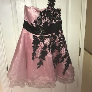 Short Pink Satin Dress